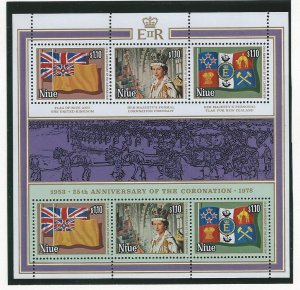 Niue QEII 25th Coronation ann.  sheetlet  mnh SC 221