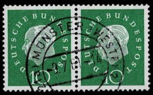 Germany 1959, Sc.#793 pair,794block of 4 used. cv.€35