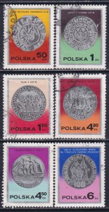 Poland 1977 Sc 2236-41 Stamp Day Silver Coinage Stamp CTO