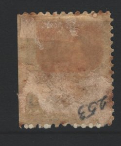 USA Sc #253 MH - paper adhesion reverse