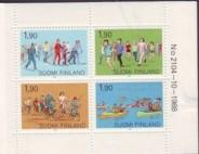 Finland Sc 793a 1989 Sports stamp booklet pane mint NH