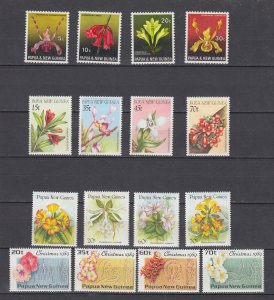 J44159 JL Stamps 4 dif papua new guinea mh sets #287-90,651-4,703-6,725-8