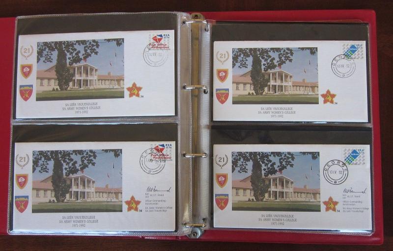 South Africa Military Covers Collection, 100+/- in padded album, many signed.
