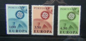 Portugal 1967 Europa set MNH