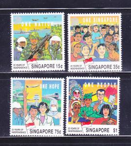 Singapore 576-579 Set MNH Independence Anniversary