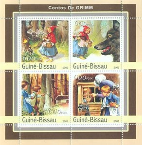 GUINEA BISSAU - 2003 -  Tales of Grimm Bros. - Perf 4v Sheet - Mint Never Hinged