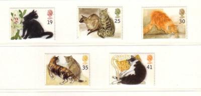 Great Britain Sc 1586-90 1995 cat stamp set mint NH