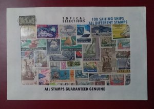 Sailing Ships - packet of 100 stamps