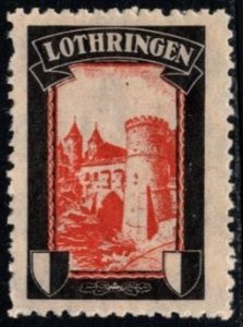 1920 German Propaganda Poster Stamp Lost Colonies Lothringen Unused