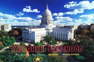USPS 1st Day Ceremony Program #3206 Wisconsin Statehood 150th Anniversary 1998