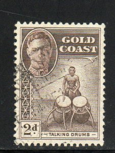 GOLD COAST #133  1948 2 p KING GEORGE VI & TALKING DRUM      F-VF  USED