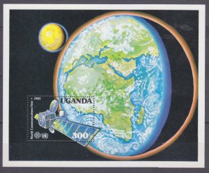 1983 Uganda 382/B43 Satellite / Communication