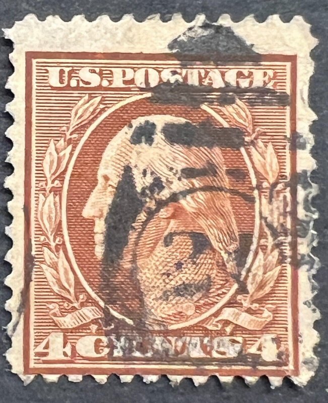 Scott#: 334 - George Washington 4¢ 1908 BPE used single stamp - Lot B6