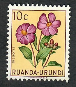 Ruanda-Urundi #114 Flowers Mint Hinged single