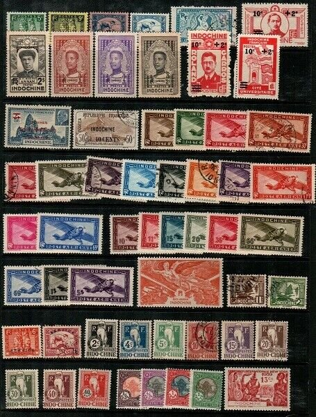 Indochina - Collection of mint and used stamps (Catalog Value $111.00) [TD3]