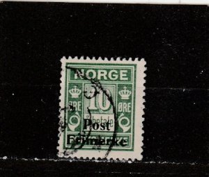 Norway  Scott#  138  Used  (1929 Overprinted)