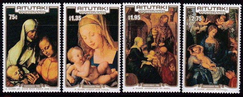 1986 Aitutaki 593-596 Painting / Christmas 14,00 €