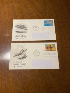 U.S. Scott Classic American Aircraft PCS First Day Covers (4)