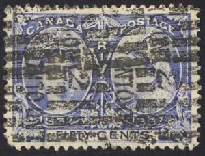 Canada Sc# 60 Used 1897 50c ultramarine Diamond Jubilee