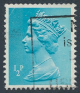 GB  Machin ½p X841 2 bands  Used SC# MH22  see scans & details