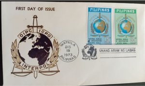 Philippines Interpol FDC Cover 1973