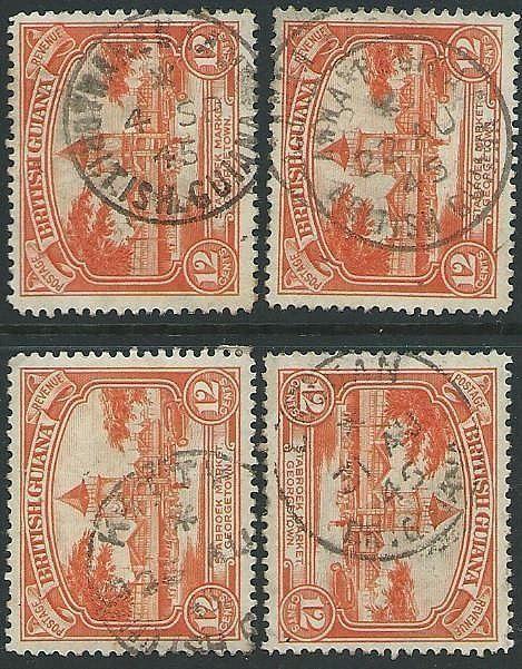 BR GUIANA 1940s pmks of KITTY, WAKENHAM, ANNA REGINA, LEGUAN...............43558