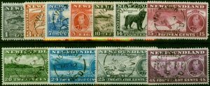 Newfoundland 1937 Coronation Set of 11 SG257-267 V.F.U Victoria MY 12 37 CDS ...