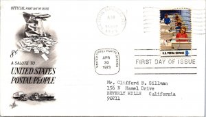 FDC 1973 SC #1498a Artcraft Cachet - US Postal Service - Single - J1794
