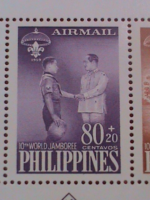 PHILIPPINES -1959- 10TH WORLD SCOT  JAMBOREE MNH  MINI SHEET