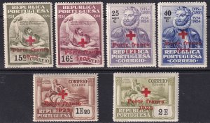 Portugal 1928 Sc 1S12-7 red cross franchise set most MNH**