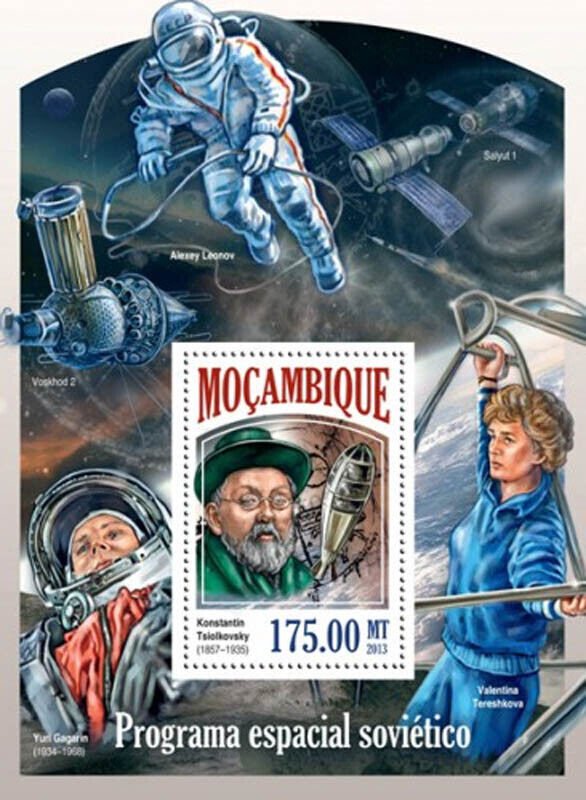 Mozambique 2013 Soviet Space program Stamp Souvenir Sheet 13A-1411