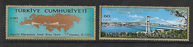 TURKEY, 1830-1831, MNH, BOSPOURUS BRIDGE, MAP OF EUROPE AND ASIA