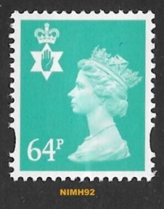 Great Britain-No.Ireland  #NIMH92   64p QE II - 6 Aug 1999  (1) Mint NH