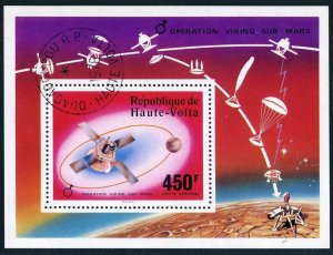 Burkina Faso C240,CTO.Mi Bl.43. Viking Mars project 1976.Viking in Mars orbit.