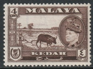 Malaya Kedah Scott 85 - SG94, 1957 Sultan 4c MH*