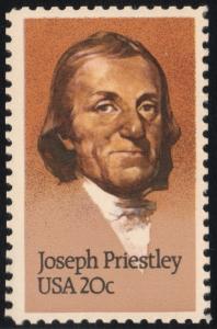 SC#2038 20¢ Joseph Priestley Single (1983) MNH