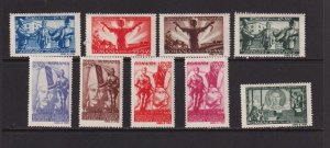 Romania - 9 from 1945 semi-postal set, mint, cat. $ 90.00