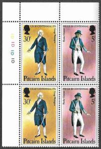 Pitcairn SC 158a - Plate Block - MNH - 1976