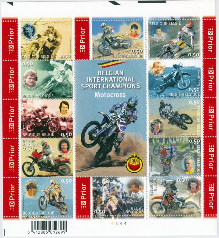 Belgium 2004  - Motocross Racing - MNH  sheet # 2054