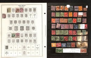 Great Britain Stamp Collection on 20 Minkus Pages, 1880-1970 (BO)