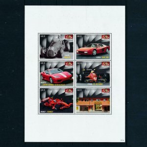 [106599] Niue 2007 Classic cars Ferrari Formula 1 Racing Sheet MNH