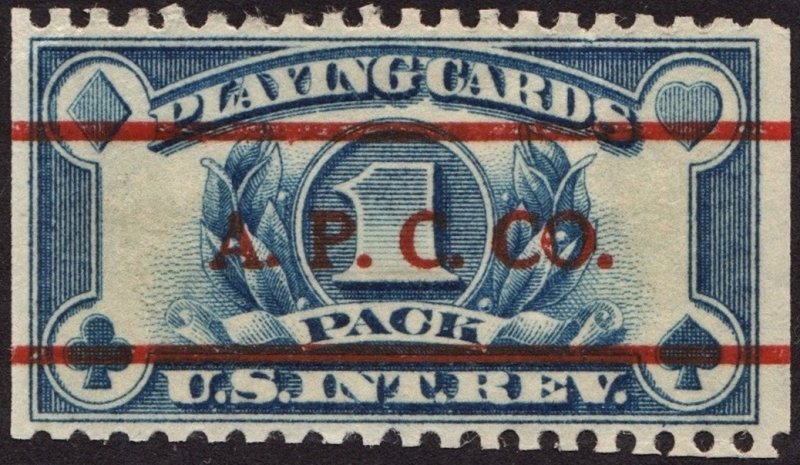 SC#RF27 10¢ Playing Card Coil Stamp: Precancel A.P.C.Co. (1940) Used