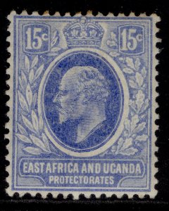 EAST AFRICA and UGANDA EDVII SG39, 15c bright blue, M MINT. Cat £32.