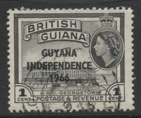 STAMP STATION PERTH Guyana #7a Used Wmk.314 Sideways 1966-67