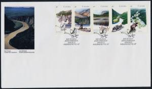 Canada 1325a on FDC - Heritage Rivers, Birds, Animals, Birds, Canoe