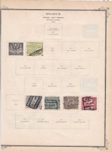 belgium 1920 railway parcel stamps on  album page ref r11883