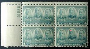 USA 793,  4¢ Navy UL Plate Block of 4 MLH