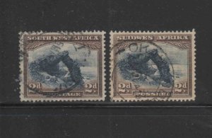 SOUTH WEST AFRICA #111a_b  1931-7  2p  BOGENFELS    F-VF USED