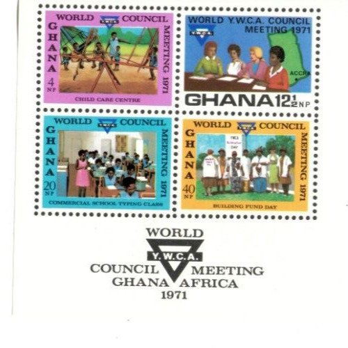 Ghana 1970 - World Council Meeting - Souvenir Stamp Sheet - Scott #429A - MNH