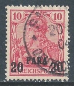 Germany Offices in Turkey #14 Used 10pf Germania Issue Surcharged